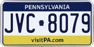 PA license plate JVC8079