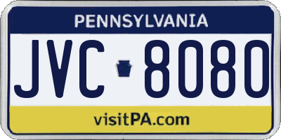 PA license plate JVC8080