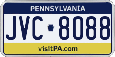 PA license plate JVC8088