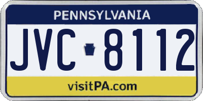 PA license plate JVC8112