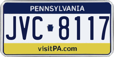 PA license plate JVC8117