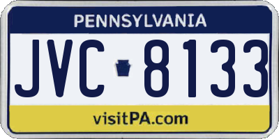 PA license plate JVC8133