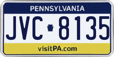 PA license plate JVC8135