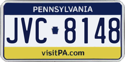 PA license plate JVC8148