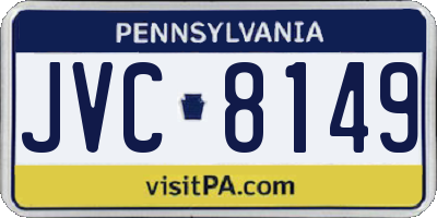 PA license plate JVC8149