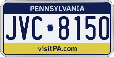 PA license plate JVC8150