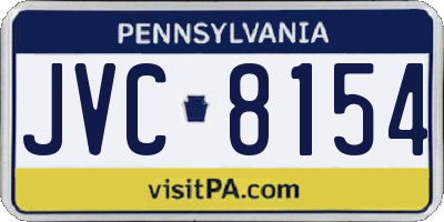 PA license plate JVC8154