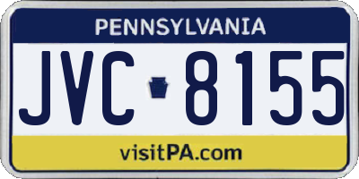 PA license plate JVC8155