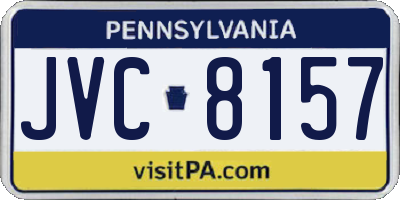 PA license plate JVC8157