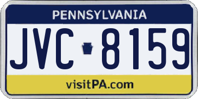 PA license plate JVC8159