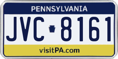 PA license plate JVC8161