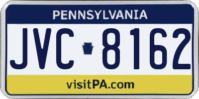 PA license plate JVC8162
