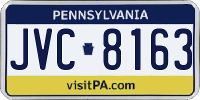 PA license plate JVC8163
