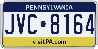 PA license plate JVC8164