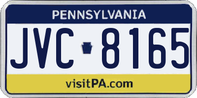 PA license plate JVC8165