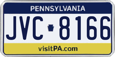 PA license plate JVC8166