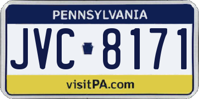 PA license plate JVC8171