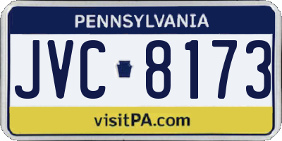 PA license plate JVC8173