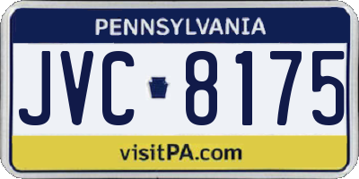 PA license plate JVC8175