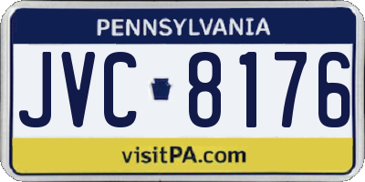 PA license plate JVC8176
