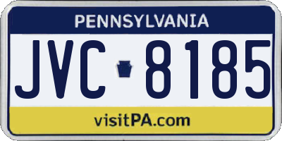 PA license plate JVC8185