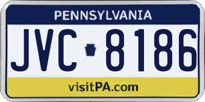 PA license plate JVC8186