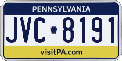 PA license plate JVC8191