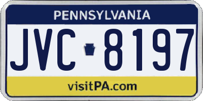 PA license plate JVC8197