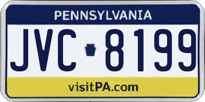 PA license plate JVC8199