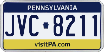 PA license plate JVC8211