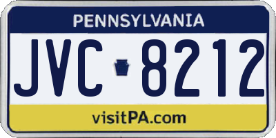 PA license plate JVC8212