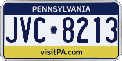 PA license plate JVC8213