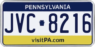 PA license plate JVC8216