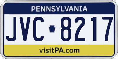 PA license plate JVC8217