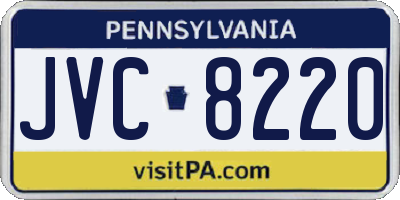 PA license plate JVC8220