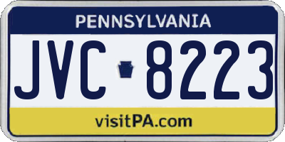 PA license plate JVC8223