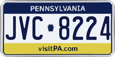 PA license plate JVC8224