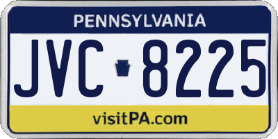 PA license plate JVC8225