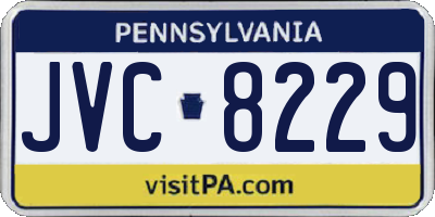 PA license plate JVC8229