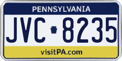 PA license plate JVC8235