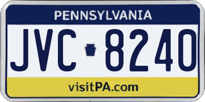 PA license plate JVC8240