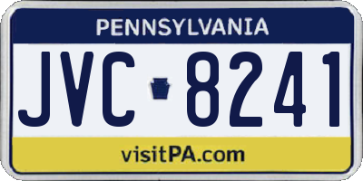 PA license plate JVC8241