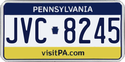 PA license plate JVC8245
