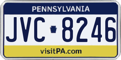 PA license plate JVC8246
