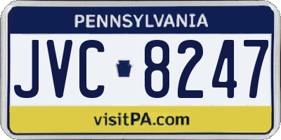 PA license plate JVC8247
