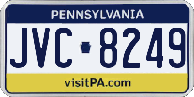 PA license plate JVC8249