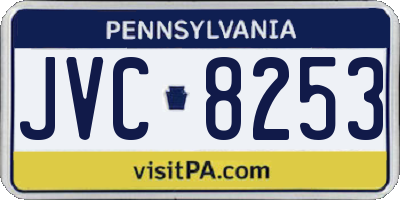 PA license plate JVC8253