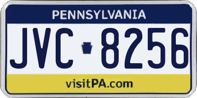 PA license plate JVC8256