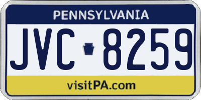 PA license plate JVC8259