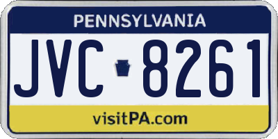 PA license plate JVC8261